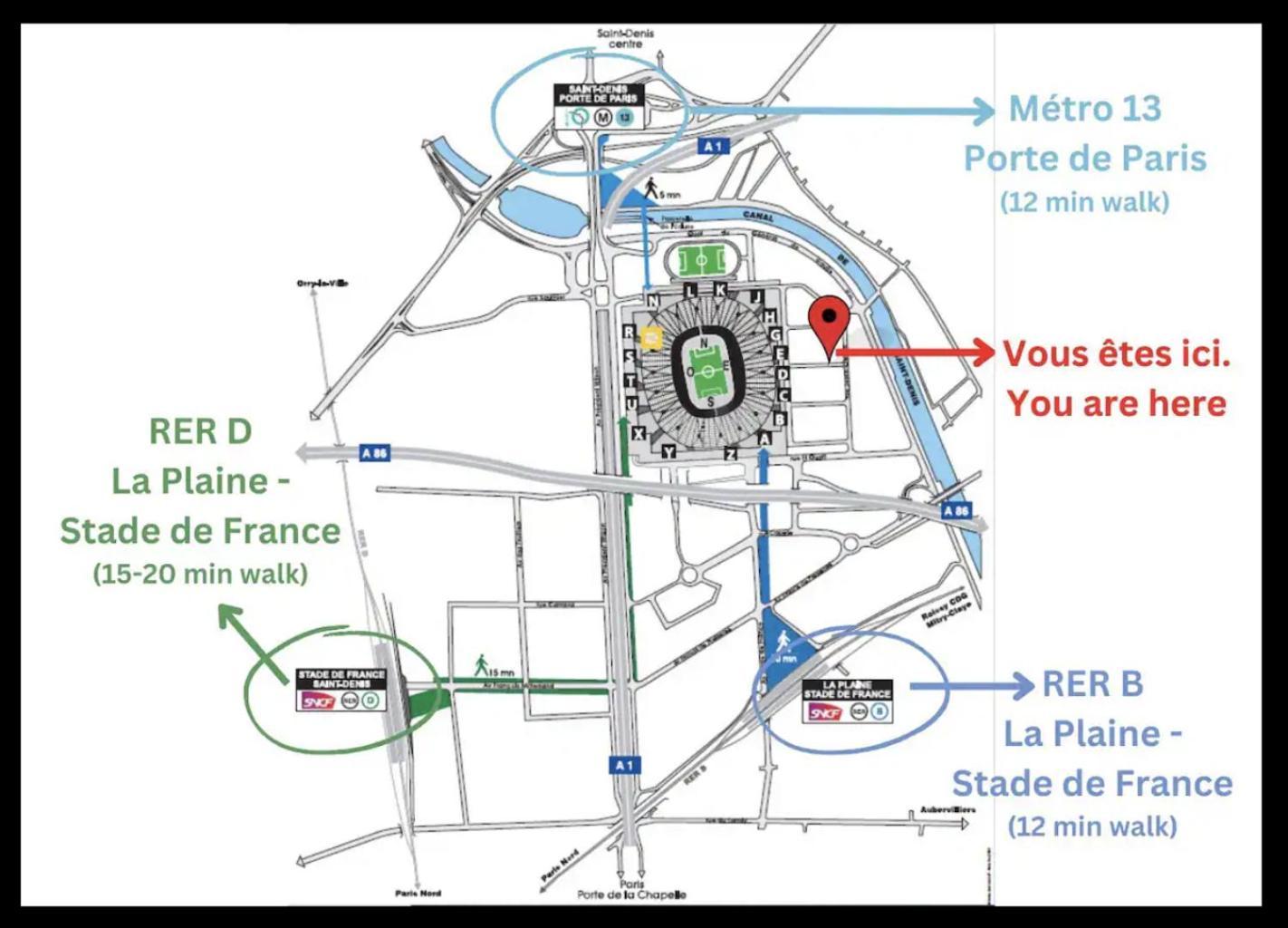 F2 Paris 10Eme Gare Du Nord - Stade De France - Parking Saint-Denis  Exterior photo
